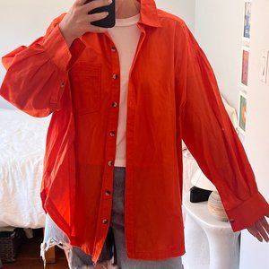 Free People Red Blouse